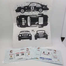 Porsche Almeras Freres Esso Rally Car Decals Stickers Model Building Parts Lot