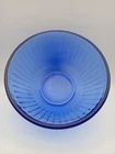 Vintage Pyrex 3 Cup Mixing Serving Bowl Cobalt Blue Glass Ribbed 7401-S USA