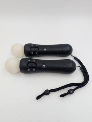 Sony PlayStation Move Motion Controller Black CECH-ZCM2U PS3 PS4 Set of 2 Tested