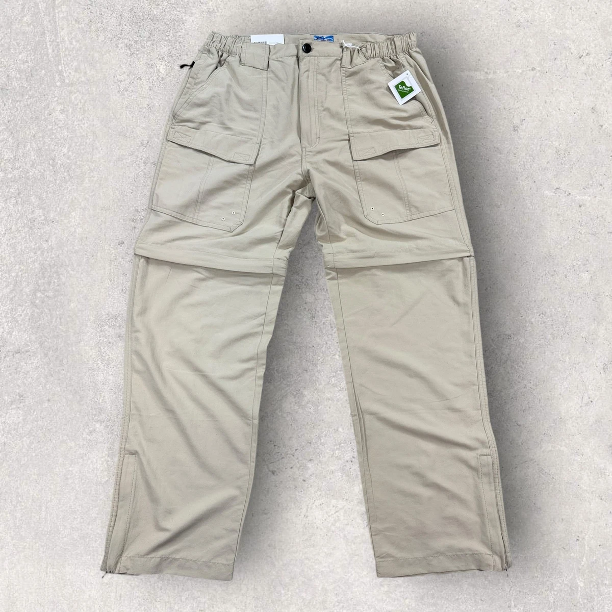 Pantalon convertible World Wide Sportsman homme 4XL/30 beige cargo