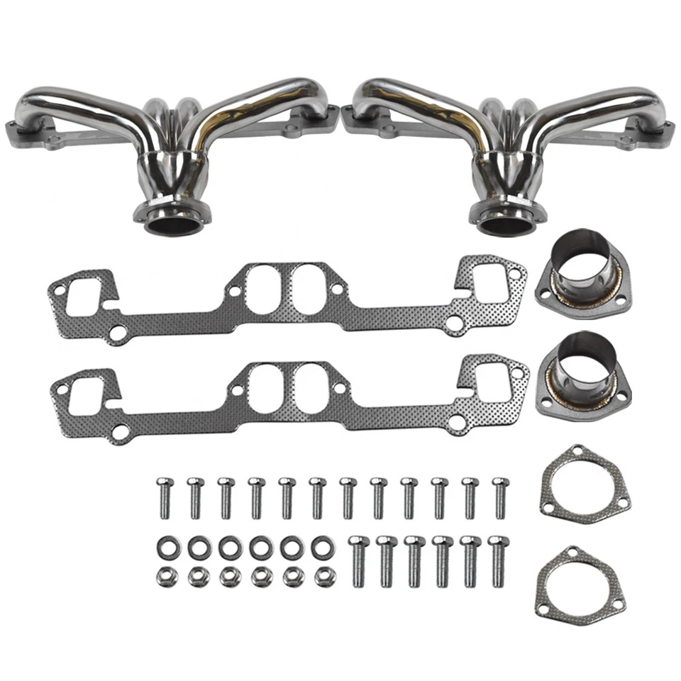 For Dodge Chrysler Plymouth Small Block 273-360 5.2/5.6 Shorty Exhaust Headers - Image 2 of 4