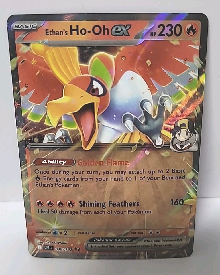 Ethan's Ho-Oh EX Pokemon Card 026/217 Ascended Heroes Double Rare Collectible