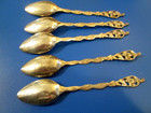 FIVE Antique German Spoons 800 SILVER 69 G. (crown/crescent c. 1900) SILVER $166 — photo 2