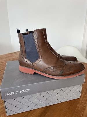 MARCO TOZZI Boots Chelsea Schuhe Stiefel braun rot blau 40 Winter top Schnee NYC