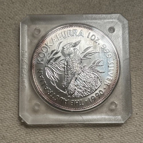 1990 Australia The Australian Kookaburra $5 Round 1 oz .999 Silver