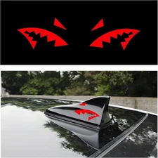 2PCS Personalized Car Stickers Decorate Car Shark Fin Antenna,Funny Cars Sticker