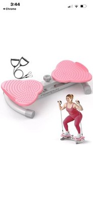 FEIERDUN Pink Balance Board with Resistance Cords, Foot Massage, 330 lb Capacity
