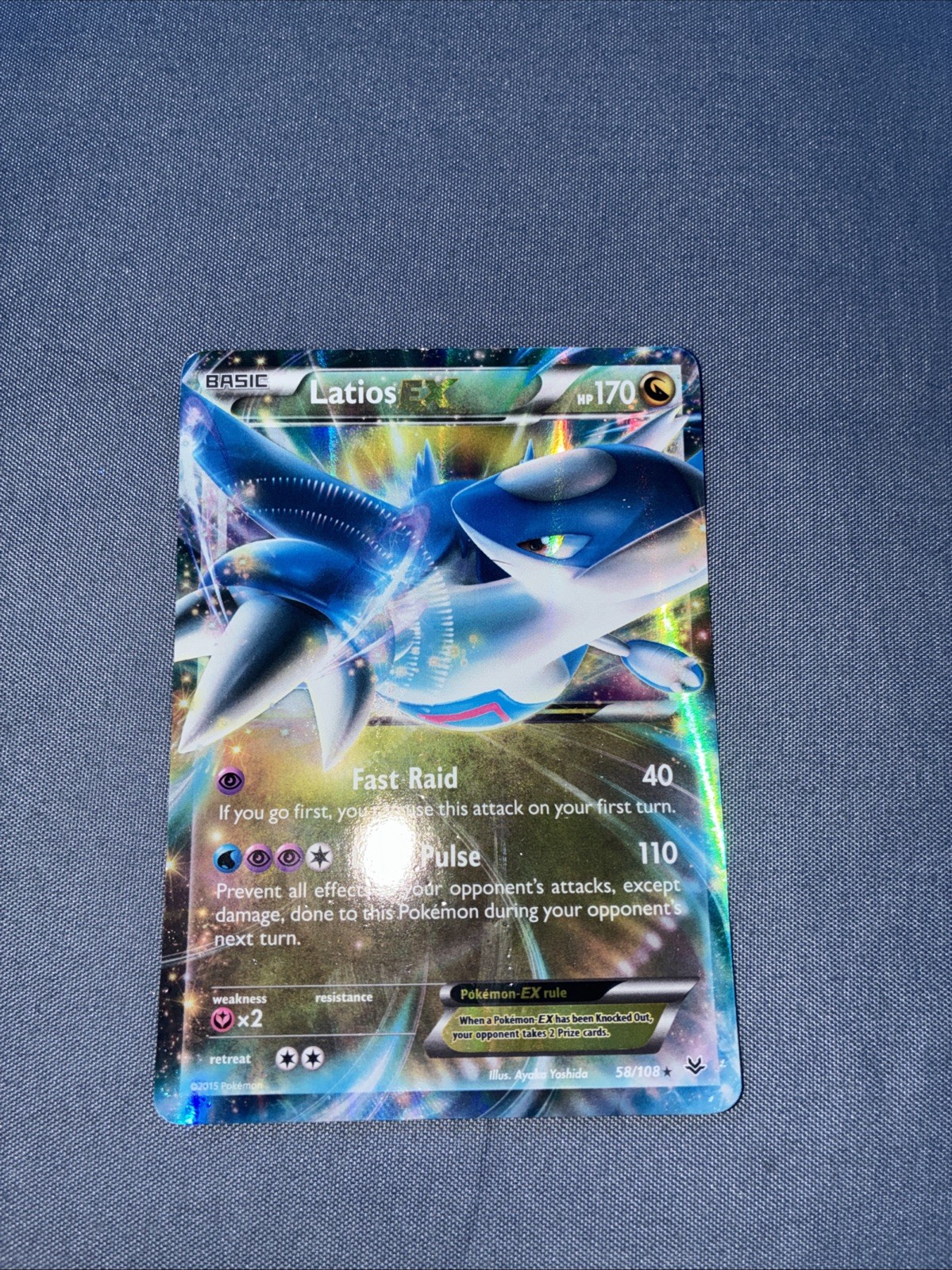 Pokemon TCG Latios EX 58/108 Roaring Skies Holo