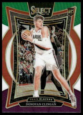 2024-25 Panini Select #69 Donovan Clingan Green White Purple Prizm