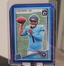 2025 Panini Donruss Optic Rated Rookie Cam Ward  Tennessee Titans blue glitter