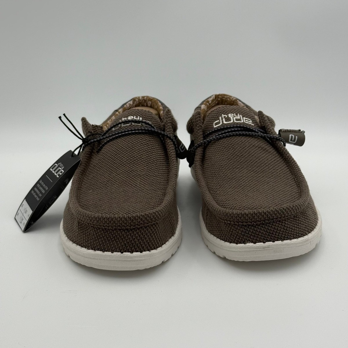 Hey Dude Wally Paisley Chocolate Brown Mens Slip On Loafers 