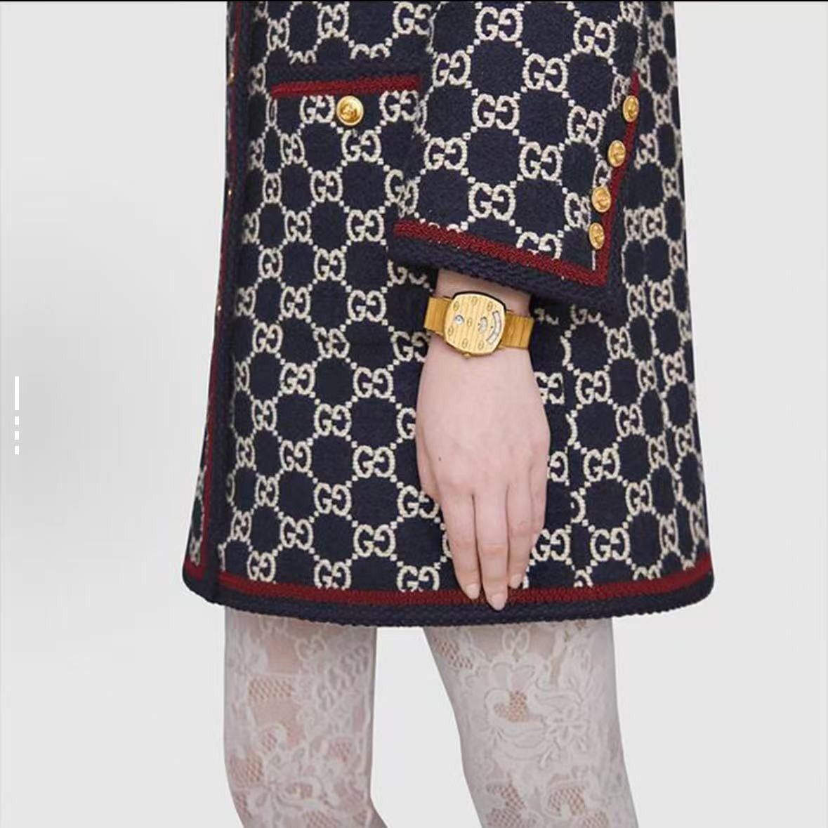 GUCCI グッチ　ゴールドラメ　トップス　ノースリーブ Gucci Stainless Steel 38mm Grip Quartz Watch Gold 1842084