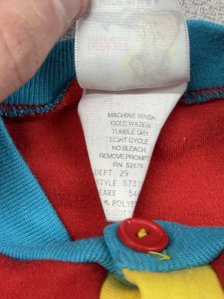 Sears Varoom vintage! Dinosaur Racing One Piece Bebé 24 Meses Rojo Foto 4 de 4