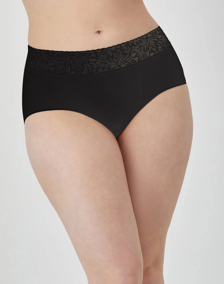 Bali Modern Seamless Lace Trim Brief Underwear Women's