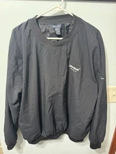 VTG Club's Choice Men's Cleveland Golf Jacket XL Black Pullover Windbreaker Crew