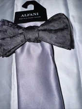 Alfani Men Regular fit Bow Tie Necktie One Size Black