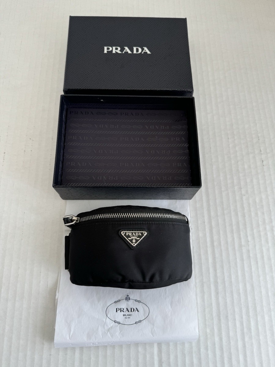 ★PRADA★ 24FW Logo Tesuto Mini Cross Bag 2TT140 2DMI F0002 Prada Tessuto Mini Camera Crossbody Bag Black Nylon