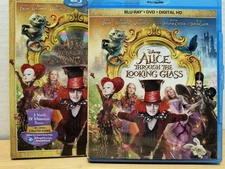 Alice Through the Looking Glass (Blu-ray, DVD 2016) W/ Slipcover No Digital Code