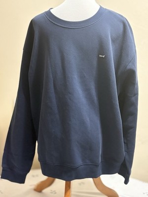 Levi's Navy Fleece Pullover Crewneck Sweatshirt Men s XL Logo A59420024
