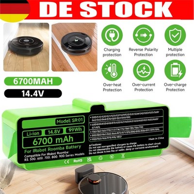 6700mAh Akku für iRobot Roomba 980 960 981 985 971 966 906 896 14.8V Batterie