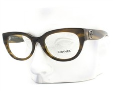 Chanel Eyeglasses Glasses ch3456 1579 Polished Dark Brown Tortoise 53mm w/case