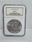 1986 American Silver Eagle Coin - NGC MS69