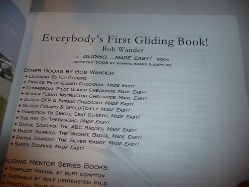 EVERYBODY'S FIRST GLIDING BOOK - Bob Wander - 2008 PB - KOSTENLOSER VERSAND - Bild 3 von 5