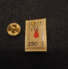 Pin's Don du Sang Goutte Blood Association Timbre PTT Poste Pin Pins Badge Lot 4