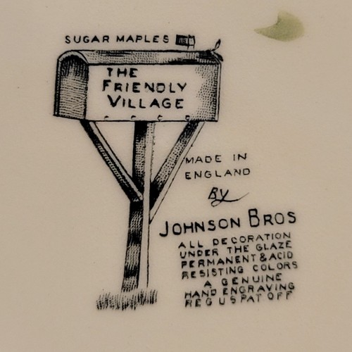 The Friendly Village ("Made in England" Backstamp) Bread Plates by Johnson Bros - Picture 9 of 12
