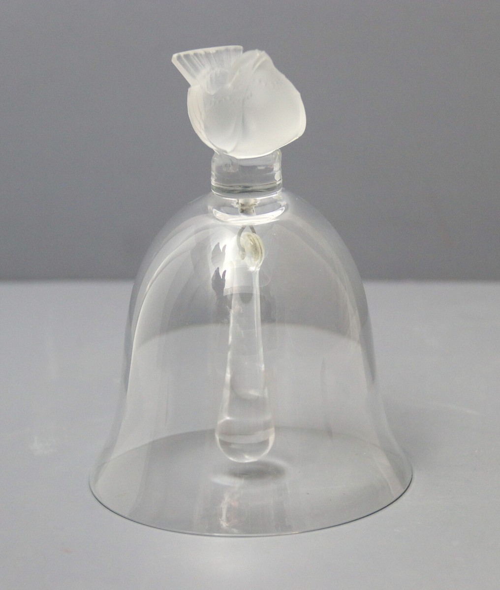 Lalique Crystal Table Bell With Pinson Sparrow Handle 5