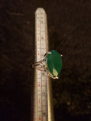 Verde Topaz sterling silver ring