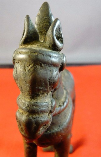 ANTIQUE VINTAGE INDIA TEMPLE HORSE BRONZE FIGURE STEED FOR GOD VISHNU OR SHIVA? - Picture 9 of 12
