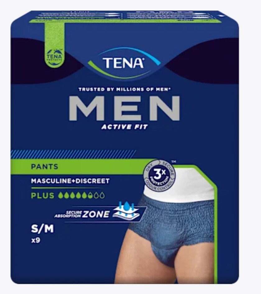 [RESTPOSTEN] TENA MEN Active Fit Pants Plus, Größe S/M 9St.