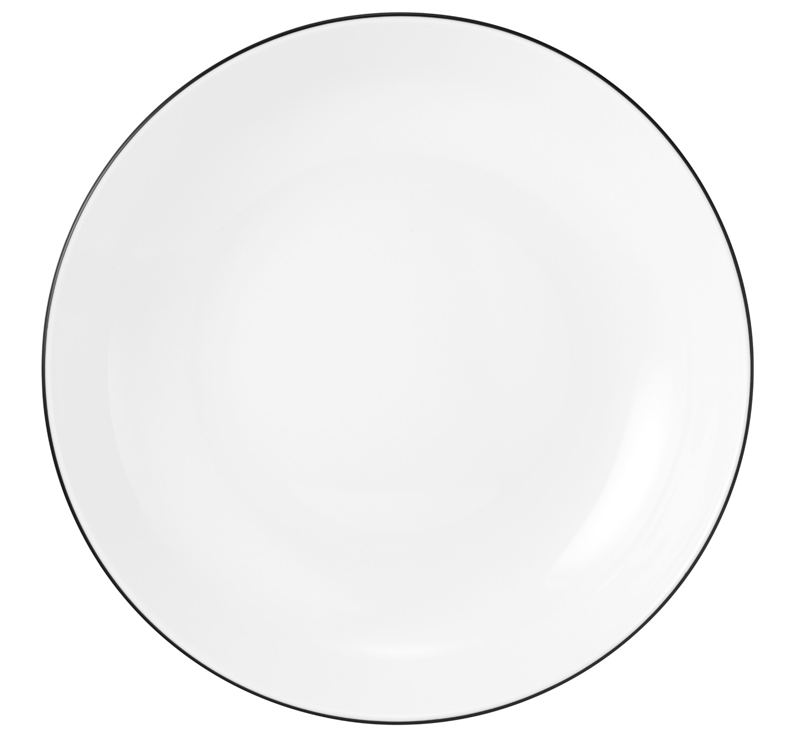 Seltmann Weiden LIDO Black Line Suppenteller 21 cm rund Teller tief schwarz weiß