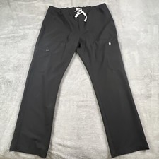 Figs Black Technical Collection Slim Cairo Cargo Scrub Pants Size Xxl Workwear