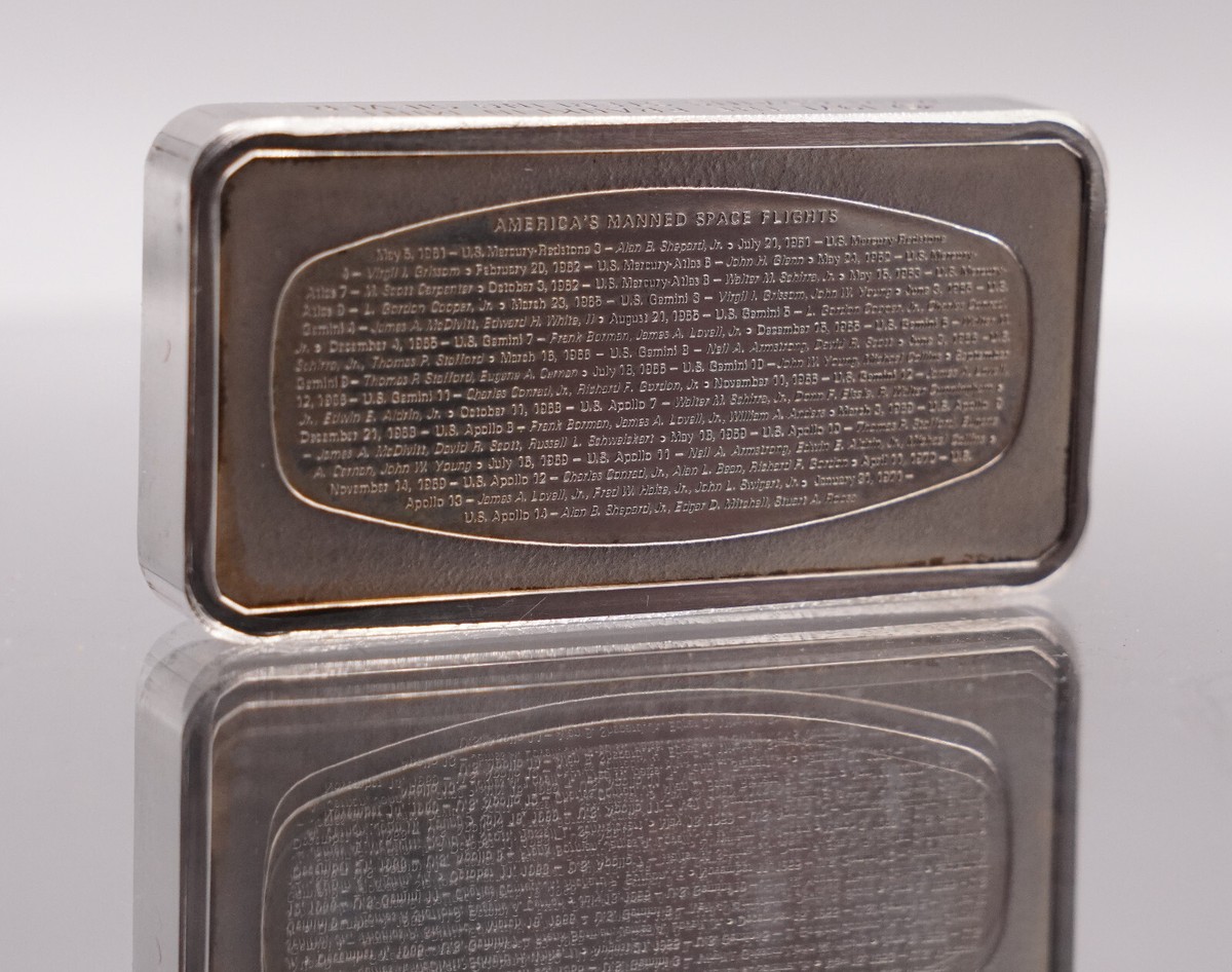 1971 Franklin Mint 10th American Space Program 2oz Sterling Silver