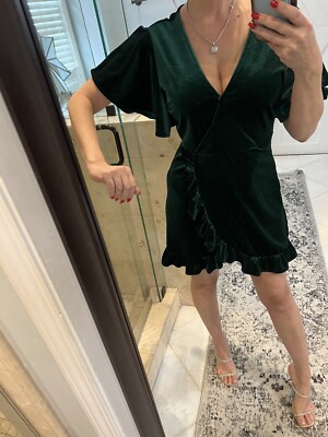 bb dakota green velvet dress Size small Jack by BB Dakota Rickie Green new velvet