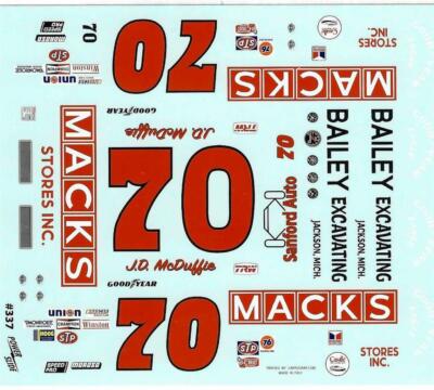 Powerslide 337 #70 Macks Stores 1982 JD McDuffie Nascar decal