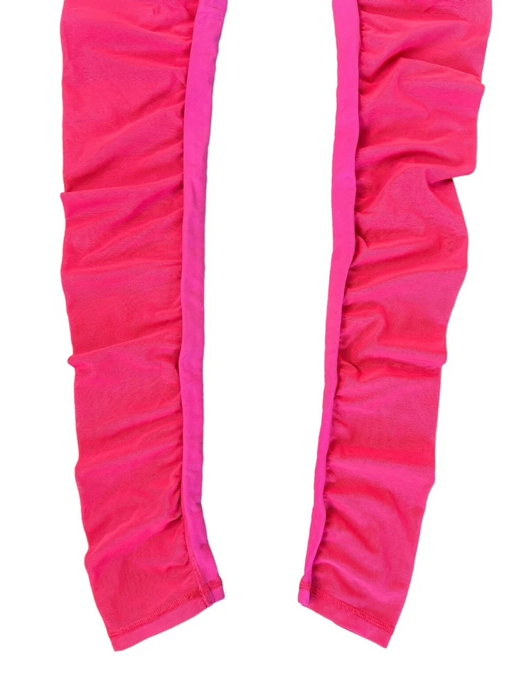 Leggings ALO YOGA Azalea Diosa Malla Crujiente Brillante Neón Rosa Caliente Coral Talla S Foto 3 de 4