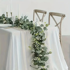 1pcs (L180cm) Eucalyptus Garland With Mini White Flowers.