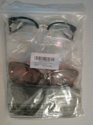 4 Pairs Fashion Design Eyeglasses TA3252 Sunglasses Half Rim Clear Leopard Black