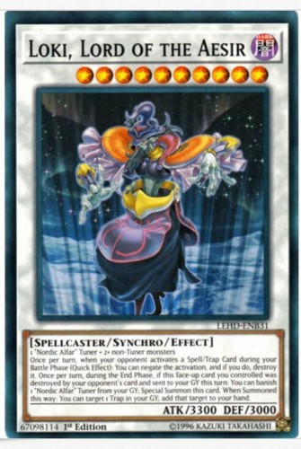yugioh aesir deck Yu-Gi-Oh! - The Nordic Lights - LEHD-ENB13 - Common - 1st Edition - Legendary Hero Decks Bonus cards - Aesir Support
