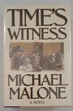 Signed 1st Print-1st Edition 1989 HCDJ-Time's Witness-Michael Malone-NC Crime