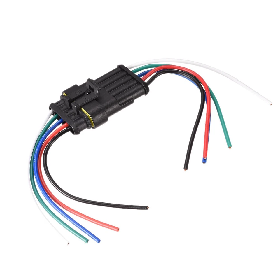 Conector Eléctrico 5 Pasadores Macho Hembra 0.75mm2 con 100mm Cable 1 Juego - Imagen 4 de 4