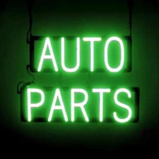 SpellBrite AUTO PARTS Sign | Neon Sign Look, LED Light | 20.7" x 15.0"