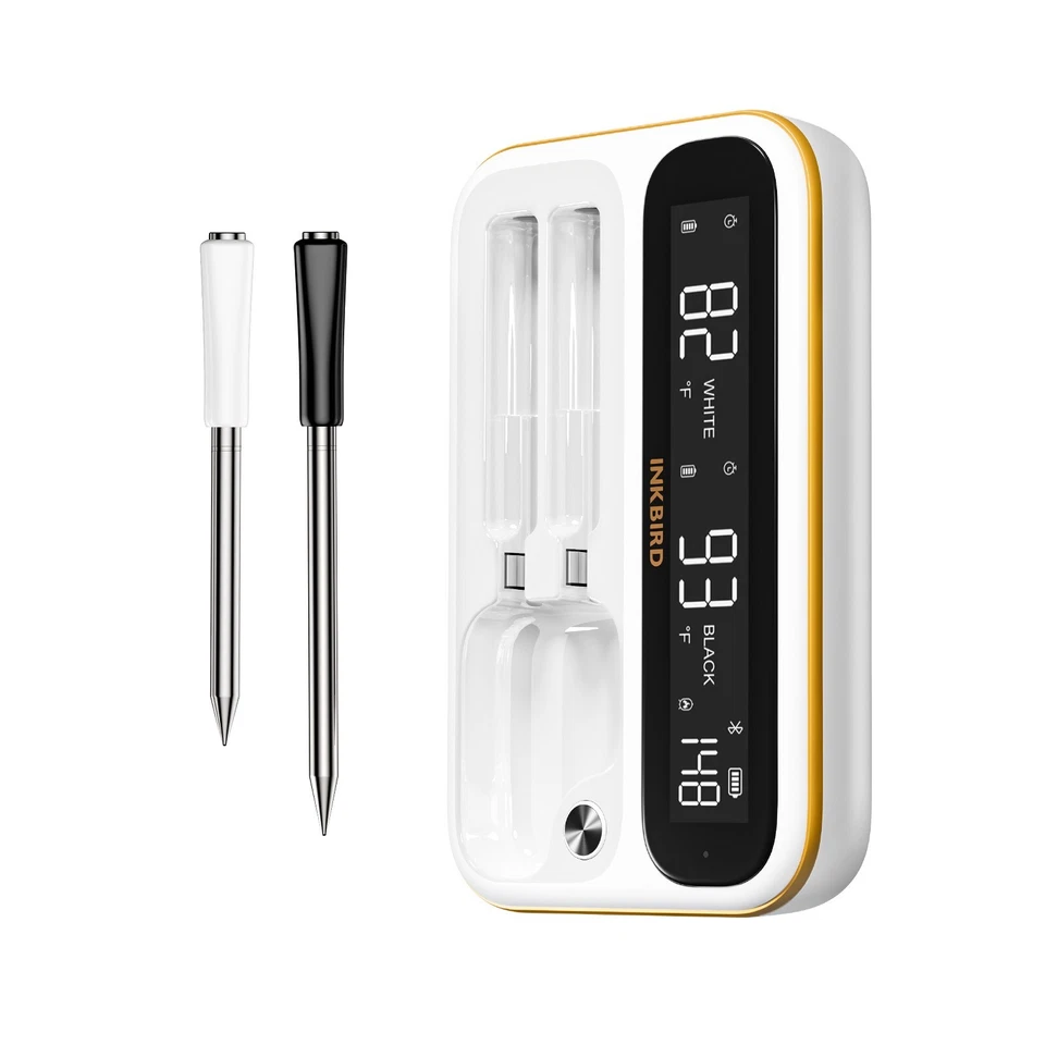 2/4 Probes Wireless BBQ Thermometer Inkbird Meat Cooking WiFi Bluetooth Control - Image 3 of 4