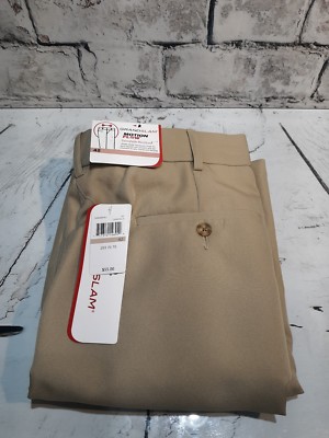 Mens GrandSlam Motion flow flat front active  shorts size 42 Beige chinchilla
