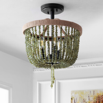 SAFAVIEH Davin Flush Mount | Black |