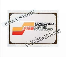 SEABOARD SYSTEM RAILROAD metal tin sign western decor