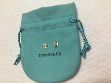 Authentic Tiffany & Co. 18K 750 Yellow Gold Pair Push Backs for Earrings